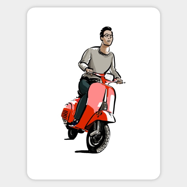 Vespa Scooter Sticker by covostudio